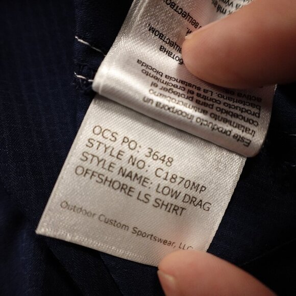 Columbia PFG shirt low drag offshore long sleeve men's XL dark blue omni-shade - Picture 13 of 13